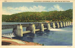 Montgomery Government Lock And Dam Monaca, PA Postcard Postcard