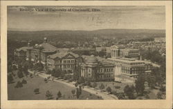 Birdseye View of University of Cincinnati Ohio Postcard Postcard