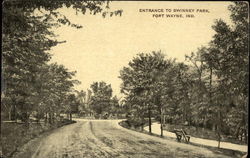 Entrance to Swinney Park Fort Wayne, IN Postcard Postcard