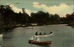 Boating Scene, Glen Miller Park Richmond, IN Postcard Postcard