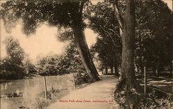 Bicycle Path along Canal Indianapolis, IN Postcard Postcard