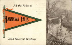 All the Folks in Hannawa Falls Send Sincerest Greetings Postcard