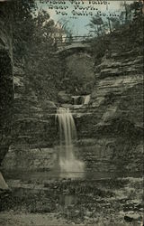 Bridal Veil Falls, Deer Park Oglesby, IL Postcard Postcard