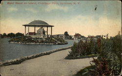 Band Stand on Island, Chondaga Park Postcard