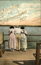 Fishing in Jamestown Postcard