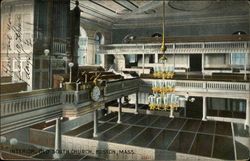 Interior, Old South Church Postcard