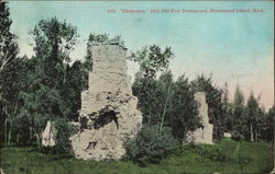 Chimneys, 1817, Old Fort Drummond Postcard