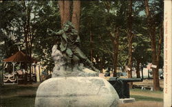 Park showing Statue of General Herkimer New York Postcard Postcard