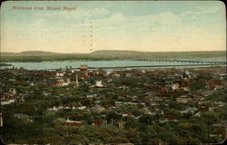 View over City from Mount Royal Montreal, QC Canada Quebec Postcard Postcard