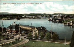 New C.P.R. Office and Wharf Victoria Harbor, BC Canada British Columbia Postcard Postcard