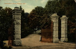 Entrance to Park Postcard