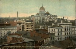 Bird's Eye View of Capitol and Government Buildings Postcard