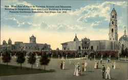 West Side of Plaza de Panama, Science and Education Building Postcard