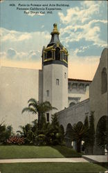 Patio in Science and Arts Building, Panama-California Exposition 1915 Postcard