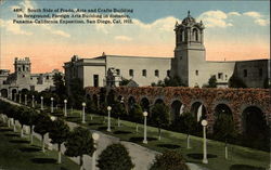 South Side of Prado, Arts and Crafts Building Postcard