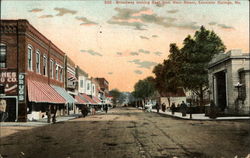 Broadway Looking East from Main Street Postcard