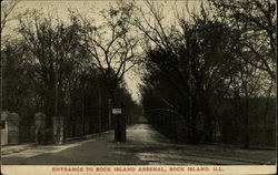 Entrance to Rock Island Arsenal Postcard