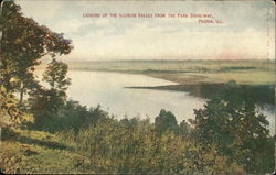 Looking Up the Illinois Valley from the Park Drive-Way Peoria, IL Postcard Postcard