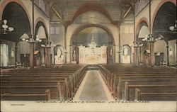 Interior St. Mary's Church Postcard