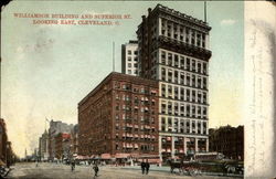 Williamson Building and Superior St. Looking East Postcard