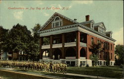 Headquarters on Pay Day, Fort Totten Postcard