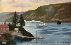 A Pleasure Trip on Beautiful Columbia River Postcard