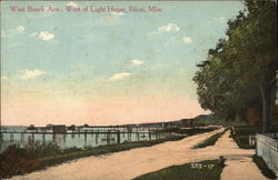 West Beach Ave., West of Light House Biloxi, MS Postcard Postcard