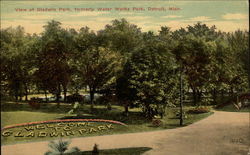 View of Gladwin Park, Formerly Water Works Park Detroit, MI Postcard Postcard