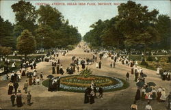 Central Avenue, Belle Isle Park Postcard