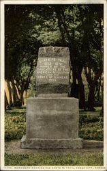 Monument Marking Old Santa Fe Trail Postcard