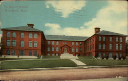 Technical School Worcester, MA Postcard Postcard