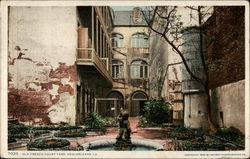 Old French Court Yard Postcard