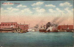 Mouth of River, Chicago Postcard