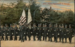 Police Department on Parade Postcard Postcard