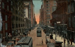 Dearborn St. North From Van Buren Postcard