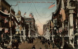 State Street in Carnival Attire Postcard