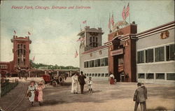 Forest Park Entrance and Ballroom Chicago, IL Postcard Postcard