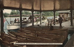 Boathouse & Launch, Washington Park Chicago, IL Postcard Postcard