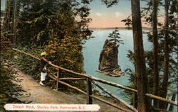 Siwash Rock, Stanley Park Postcard