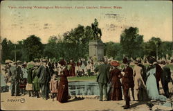 Washington Monument, Public Garden Boston, MA Postcard Postcard