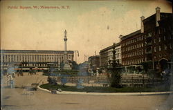 Public Square, W Watertown, NY Postcard Postcard