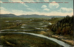 Winding of South Fork of South Platte River South Park, CO Postcard Postcard