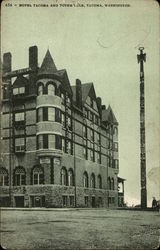 Hotel Tacoma and Totem Pole Postcard