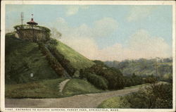 Entrance to Aquatic Gardens, Forest Park Postcard