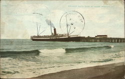 Steamer Santa Rosa at Wharf Redondo Beach, CA Postcard Postcard