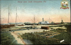 Naval Store Yards Postcard