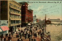 Morning on the Boardwalk Atlantic City, NJ Postcard Postcard