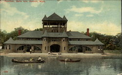 Pavilion, Belle Islae Detroit, MI Postcard Postcard