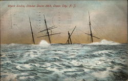 Wreck Sindia, October Storm 1903 Postcard