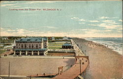 Looking from the Ocean Pier Wildwood, NJ Postcard Postcard